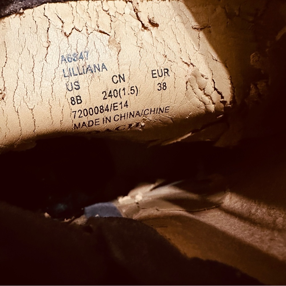 Coach Lillianna Suede & Leather Detail Studded Buckle Boots in Brown (Size 8B) - Picture 6 of 12